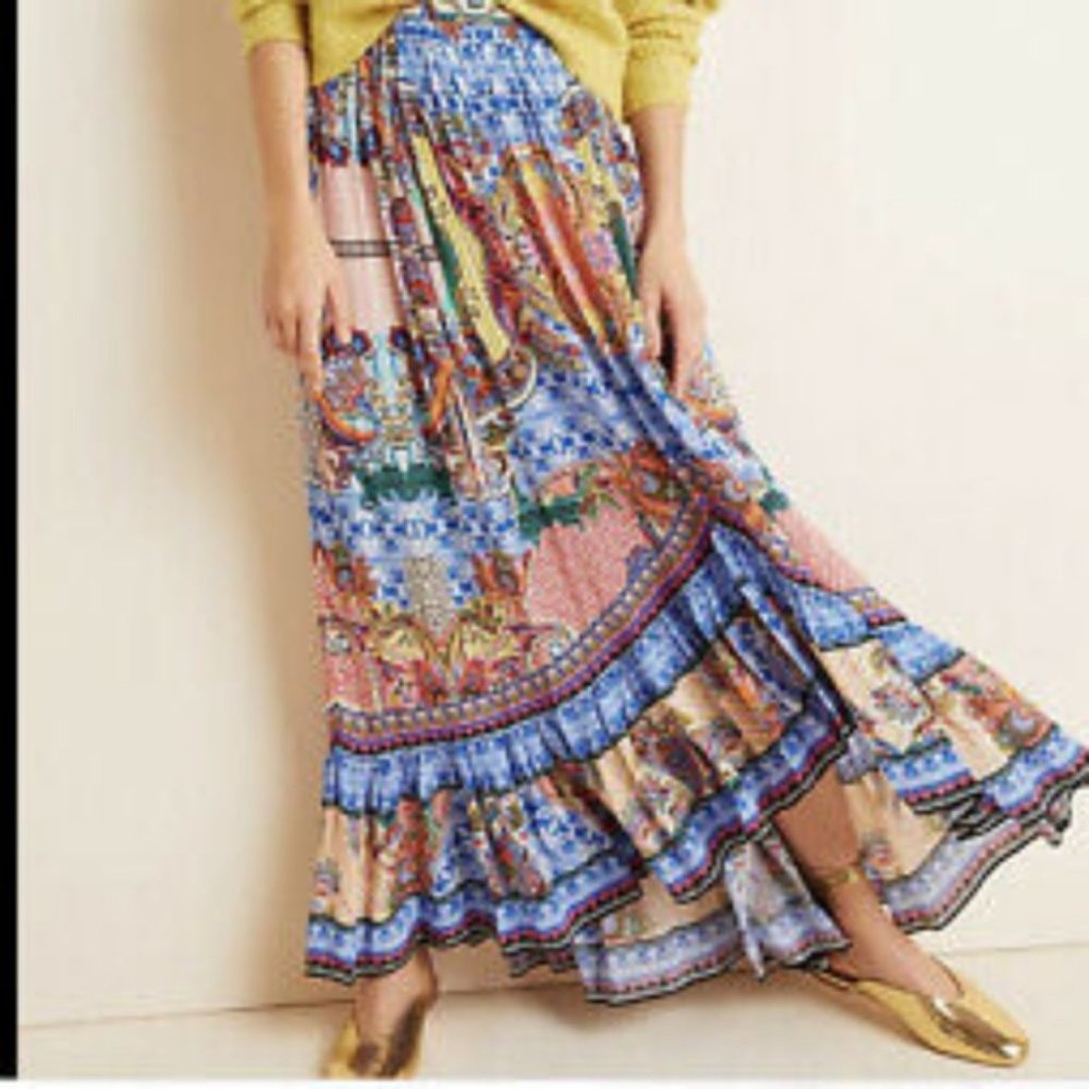 Bhanuni by Jyoti beaded blue skirt